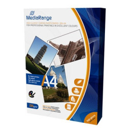 MediaRange DIN A4 Photo Paper for inkjet printers, high-glossy coated, 220g, 100 uni