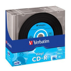 Verbatim Vinil CDR AZO 80min/700MB/52x Pack 10
