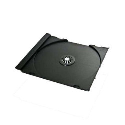 CD Tray for jewelbox, for 1 disc, machine packing grade, Black 