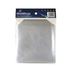 Pack 50 - Sobre Plastico MediaRange para MINI CD / DVD individuais 100% Transparente