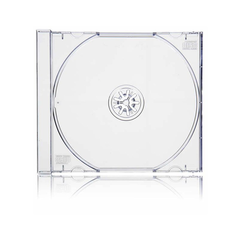 CAJA PARA CD O DVD DOBLE TRANSPARENTE DE 10mm