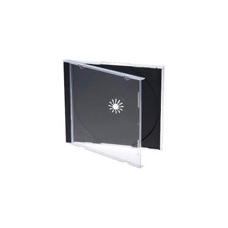 Alta Calidade - 10.4mm - CD Jewelcase para 1 disco, Bandeja Negra