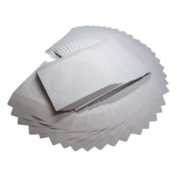 Paper sleeves for 1 disc, with adhesive flap and window, adhesive-backed, Pack 100