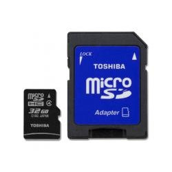 Toshiba Micro SDHC 32GB Clase 4 + Adaptador SD