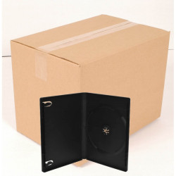Pack 50 Calidade - 14mm Caja DVD para 1 DVD negro MediaRange