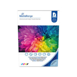 MediaRange DIN A4 Photo Paper for inkjet printers, matte-coated, 105g, 100 uni