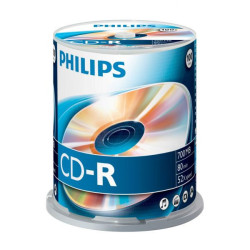 PHILIPS CD-R 80MIN 700MB 52X, 100 UNIDADES