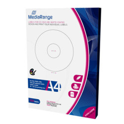 Etiquetas MediaRange para CD DVD BLURAY 41/118mm PACK 100