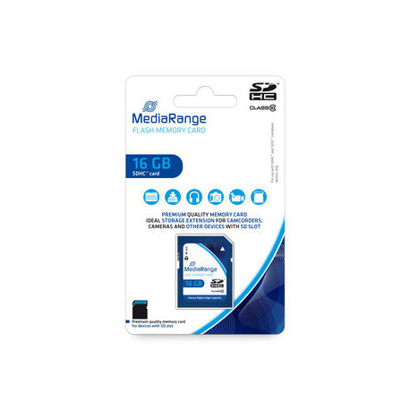 MediaRange SDHC™ memory card, Class 10, 16GB