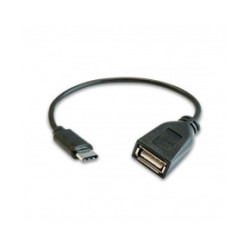 3GO C135 Cabo OTG USB-A Fêmea a USB-C 2.0 Macho 28+24 Apantallado 20cm