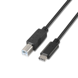 Cable USB 2.0 Impresora 3A - Tipo USB-C Macho a B Macho - 1.0m