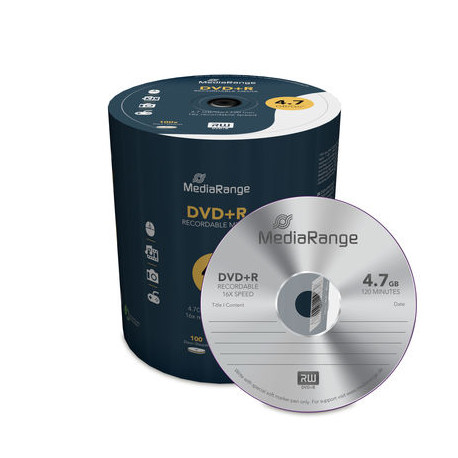 MediaRange DVD+R 4,7GB 16x, 100Uds