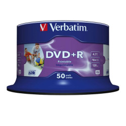 Verbatim DVD+R AZO 4.7GB 16X ff Printable NON-ID,  Tarrina 50 uds