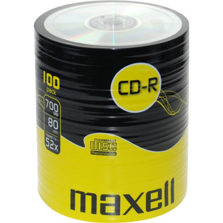 CD-R Maxell 52x 700mb 80m , 100 uni