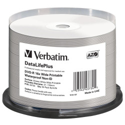 Verbatim DVD-R AZO 4.7GB 16x ff glossy impermeable Non-ID Cake 50