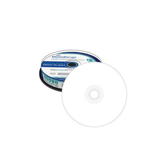 MediaRange DVD+R Doble Capa 8.5GB 240min 8x, inkjet ff printable, tarrina 10