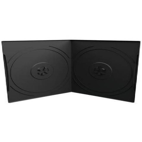 Estuche CD/DVD 7mm, Pocket-Sized, 2 Discos, negro