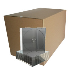 Pack 100 Cajas CD Fina, 5,2mm para 1 CD/DVD MediaRange