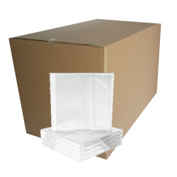 Pack 100 Cajas 10.4mm ECO CD Jewelcase para 2 CD/DVD Transparente MediaRange