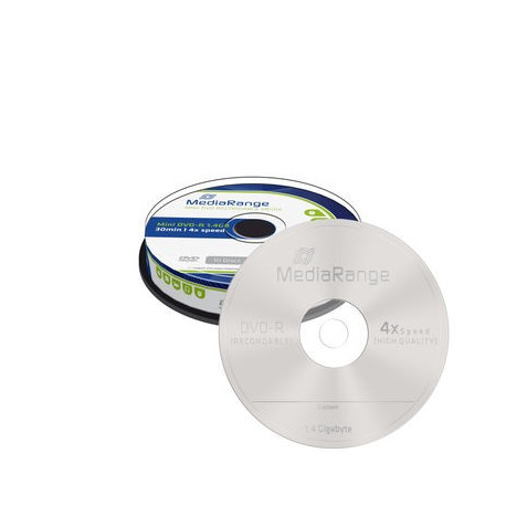 Mini DVD-R 1.4GB|30min Mediarange speed, Cake 10