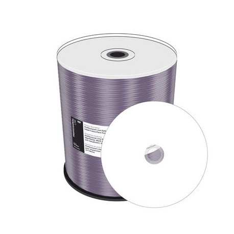Linea Pro. DVD-R 4.7GB 16x, Thermo retransfer FF imprimible, Blanco, Cake 100